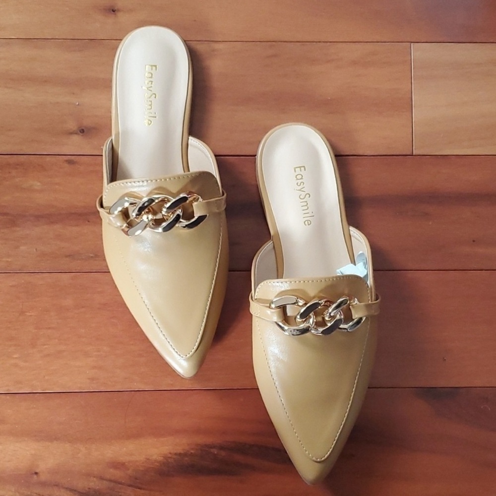 Easy Smile Tan Slip-On Loafers